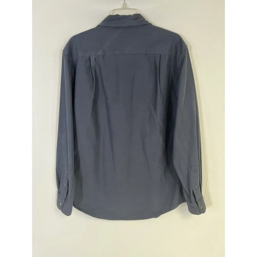 Croft & Barrow Shirt Mens M‎ Navy Deer Graphic Long Sleeve Button Up 100% Cotton